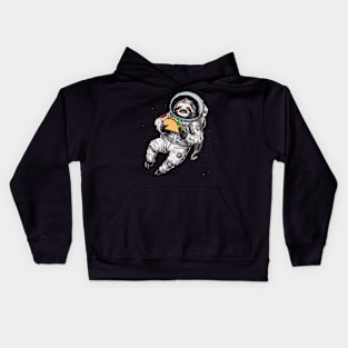 Sloth Astronaut Taco Space Adventure Funny Sloth Taco Fan Kids Hoodie